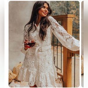 French Feelings Embroidered Mini Dress